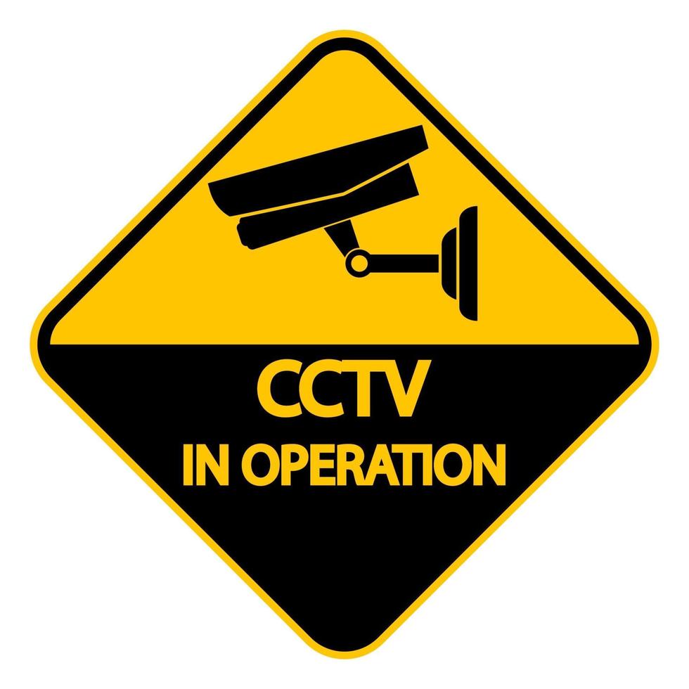 étiquette de caméra de vidéosurveillance.Signe de surveillance vidéo noir sur fond blanc.illustration vectorielle vecteur