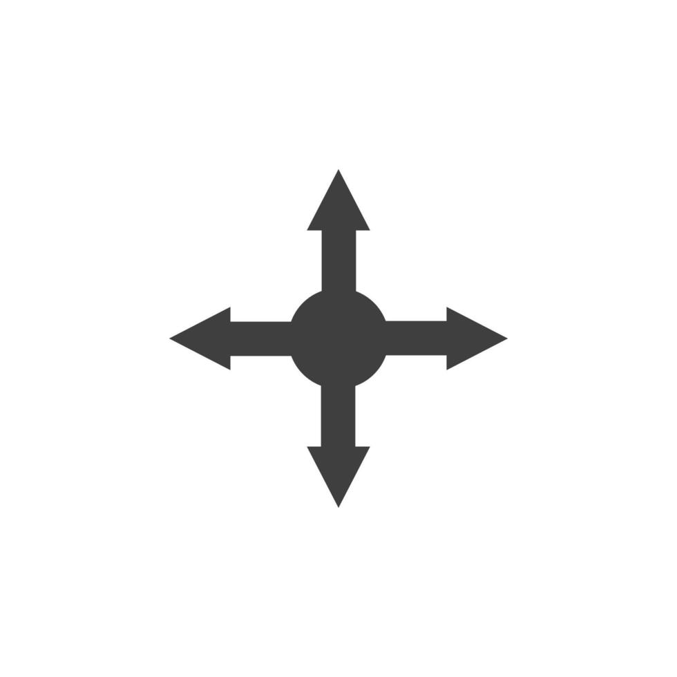La Flèche tout directions vecteur icône illustration