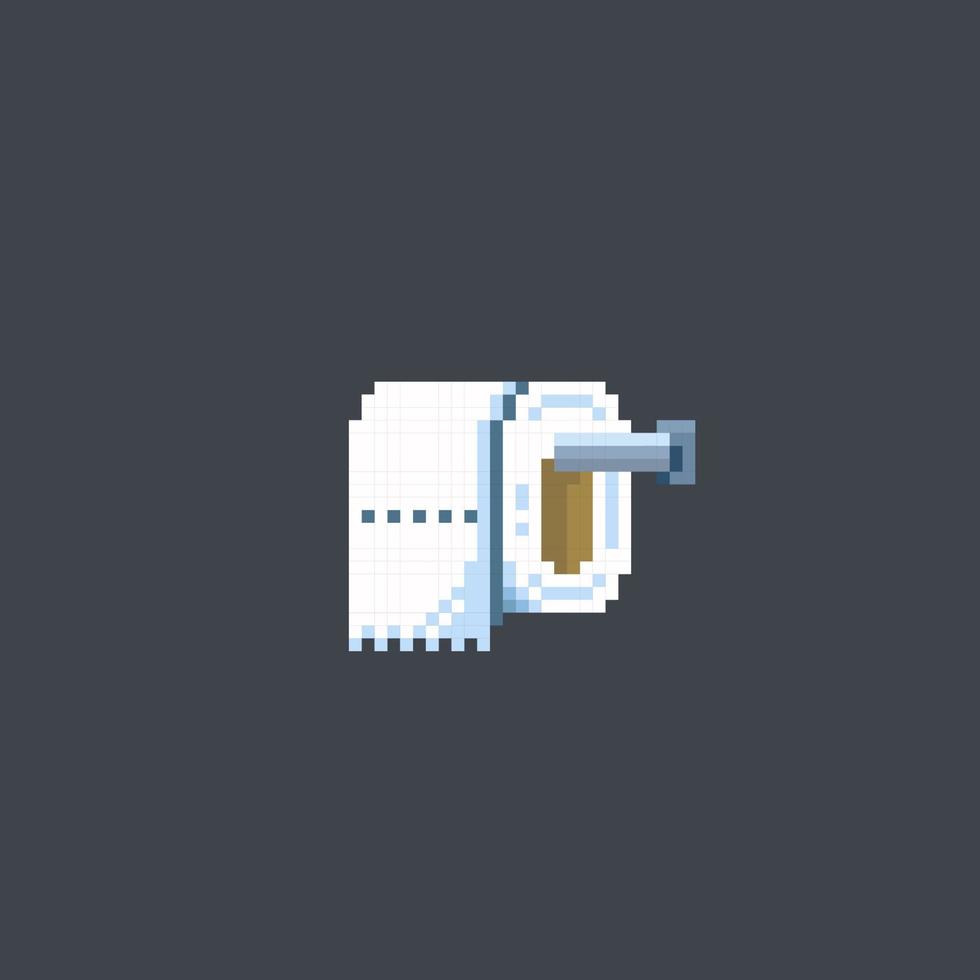 toilette papier dans pixel art style vecteur