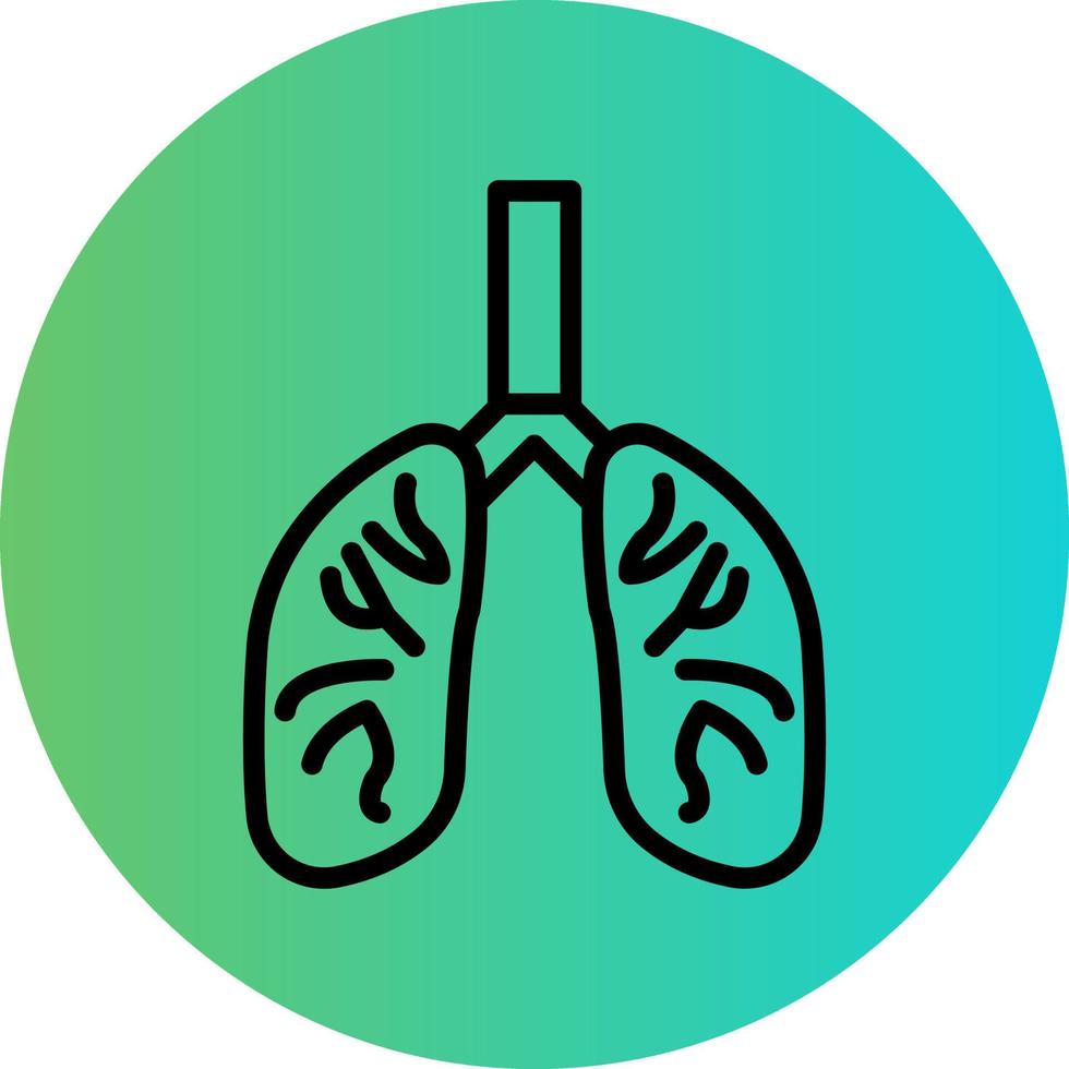 conception d'icône de vecteur de poumons