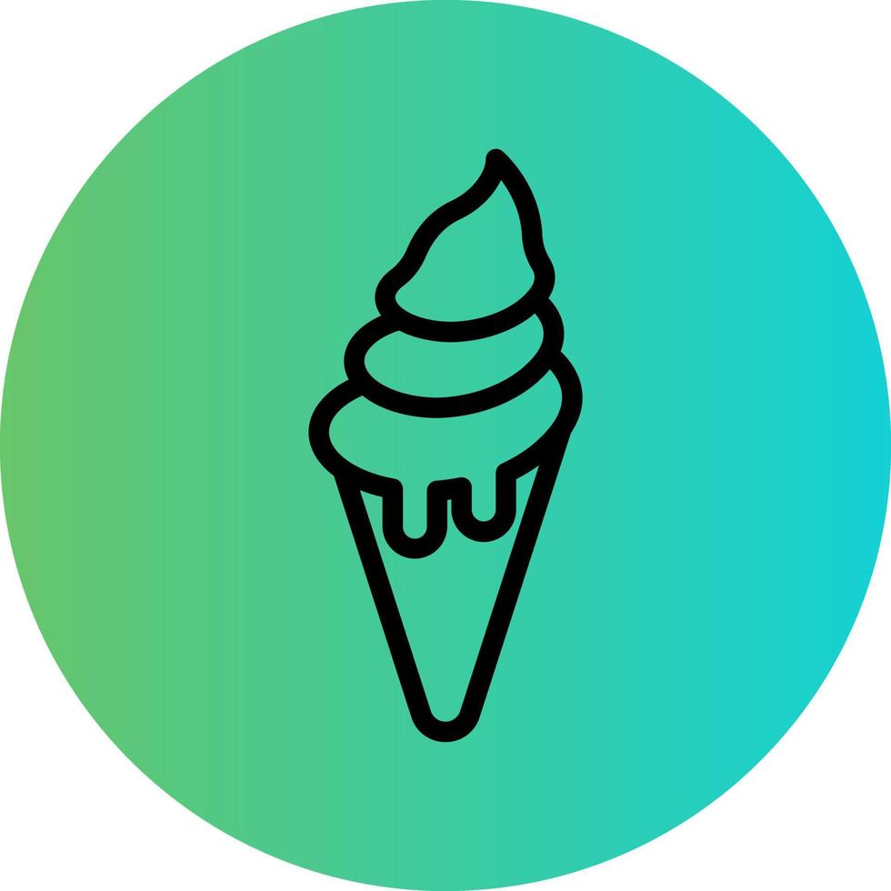 crème glacée cône vecteur icône conception