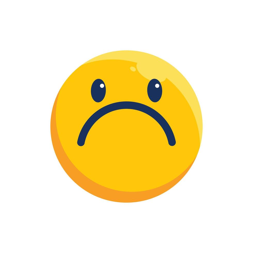 déçu emoji émoticône émotion visage triste vecteur