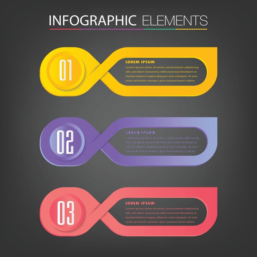 modèle de zone de texte moderne, infographie de bannière vecteur