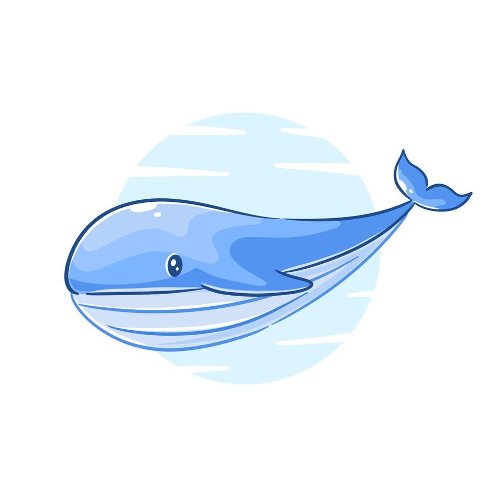 main tiré baleine dessin animé clipart vecteur
