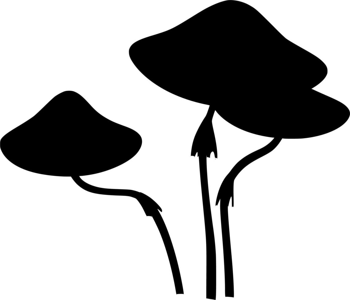 vecteur silhouette de champignon sur blanc Contexte