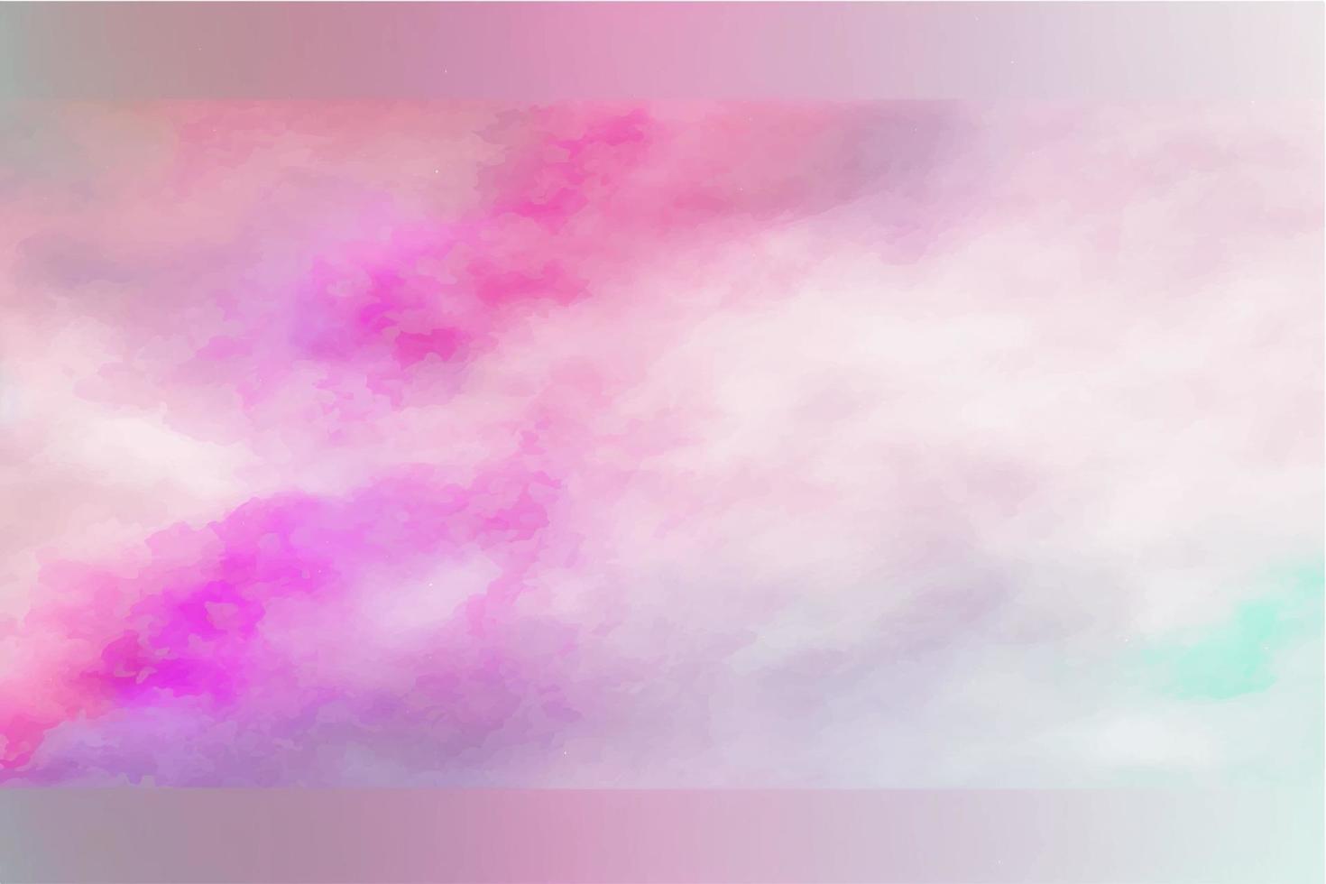 main peint aquarelle ciel nuage Contexte avec une pastel coloré vecteur