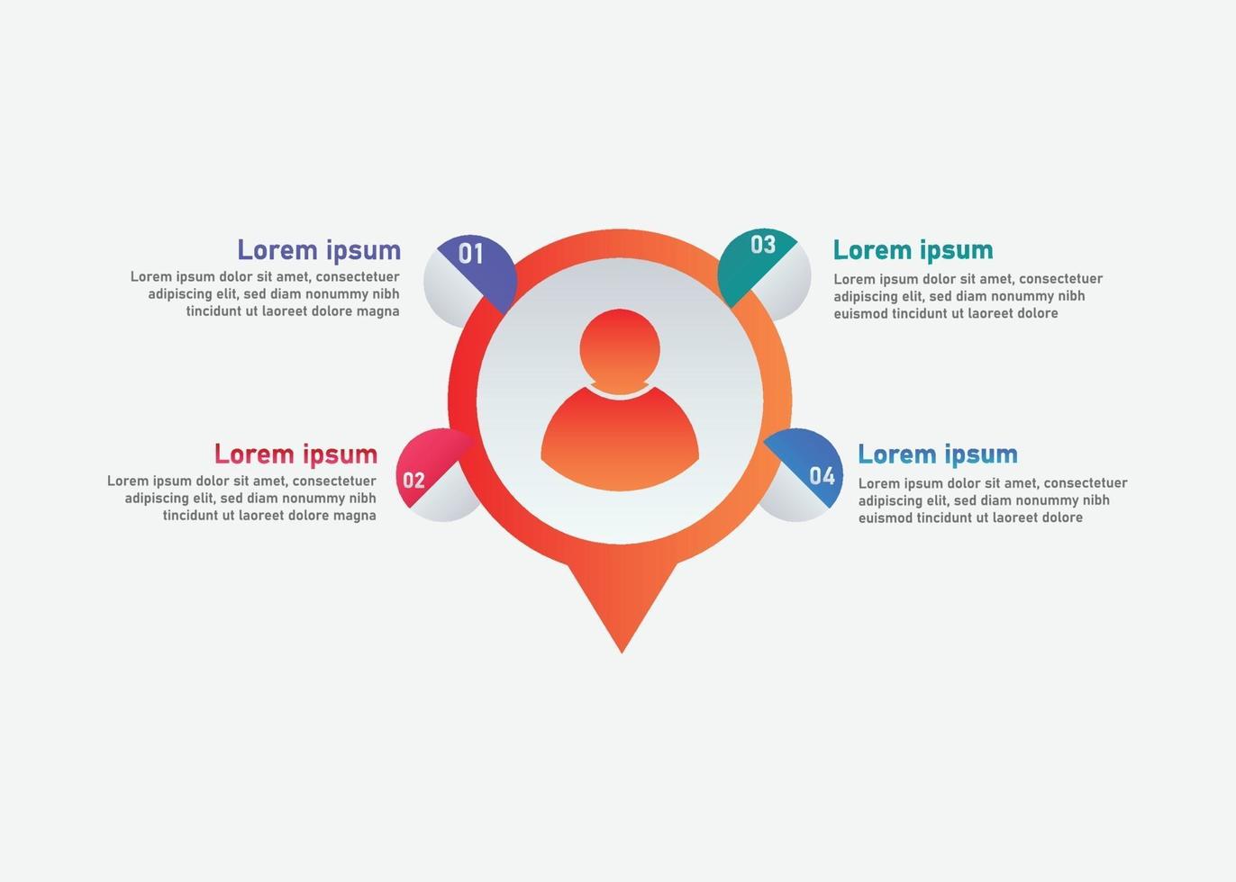 vecteur de modèle infographique d'entreprise pour la présentation, le livret, le site Web, etc.