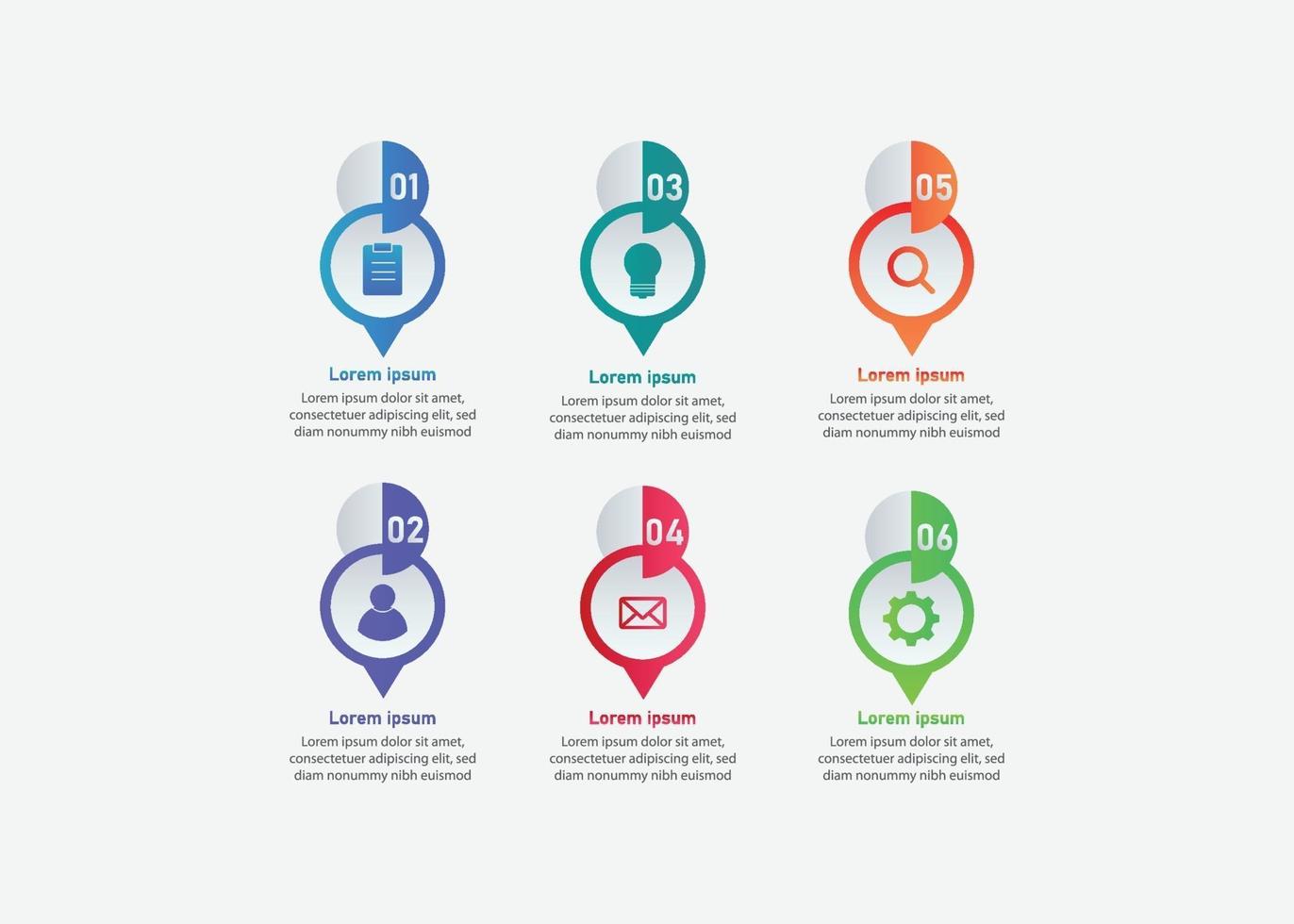 vecteur de modèle infographique d & # 39; entreprise dans un style dégradé pour la présentation, le livret, le site Web, etc.