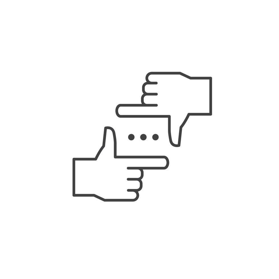 cadre, geste, mains vecteur icône illustration