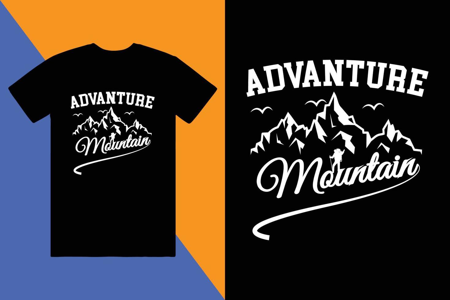 Créatif aventure, montagne, Extérieur, camping, Douane logo T-shirt conception vecteur