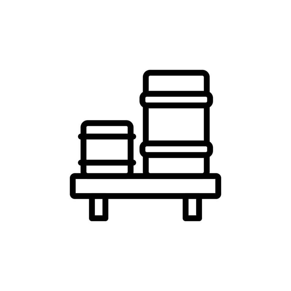 récipient, fabrication vecteur icône illustration