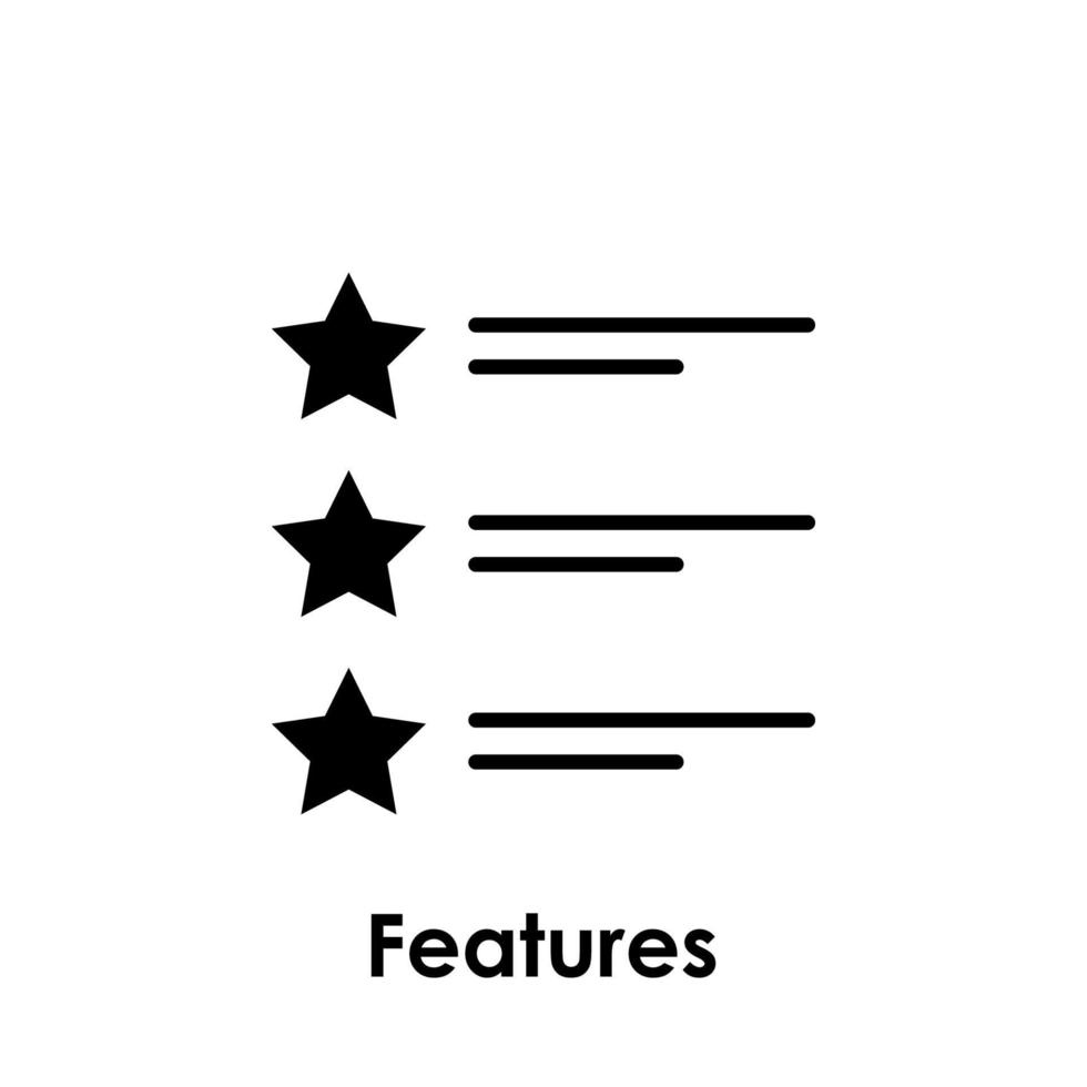 étoile, Caractéristiques vecteur icône illustration