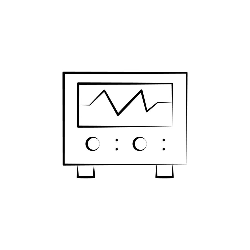 électrocardiogramme, médical vecteur icône illustration