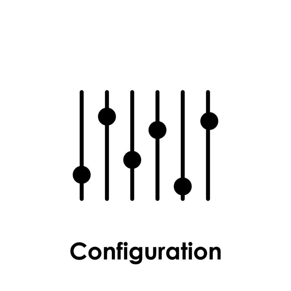 mixer, volume, configuration vecteur icône illustration