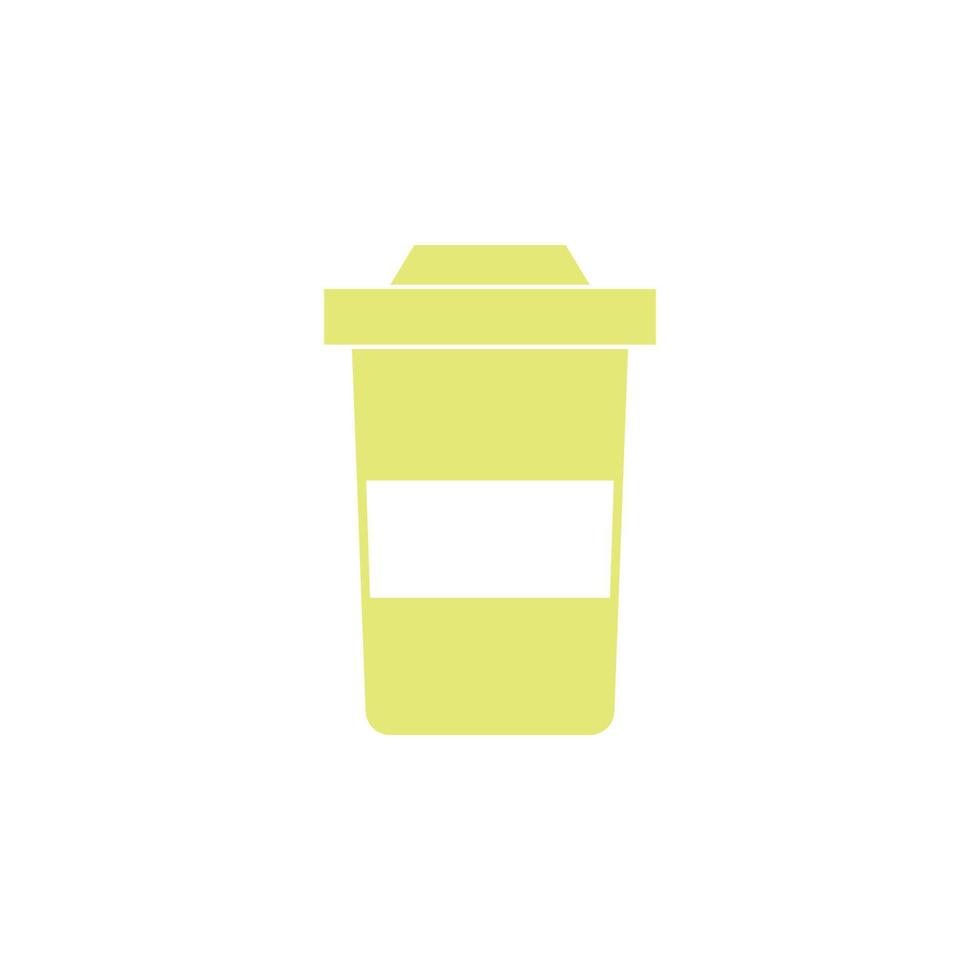 Plastique tasse pour café vecteur icône illustration