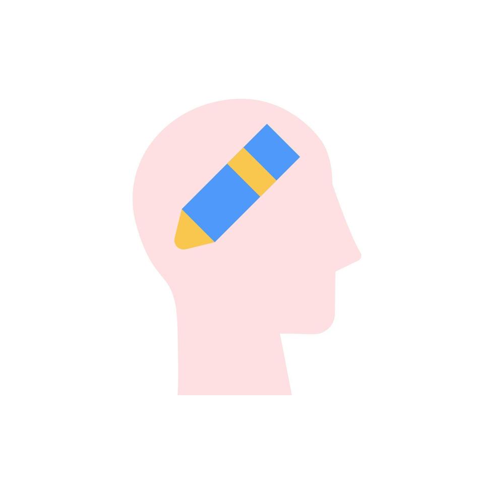 tête crayon vecteur icône illustration