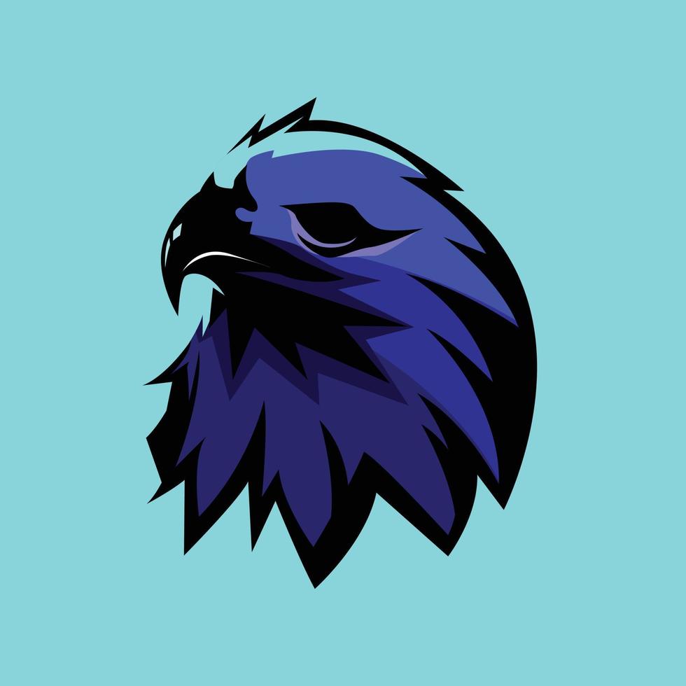 Aigle tête mascotte esports logo vecteur