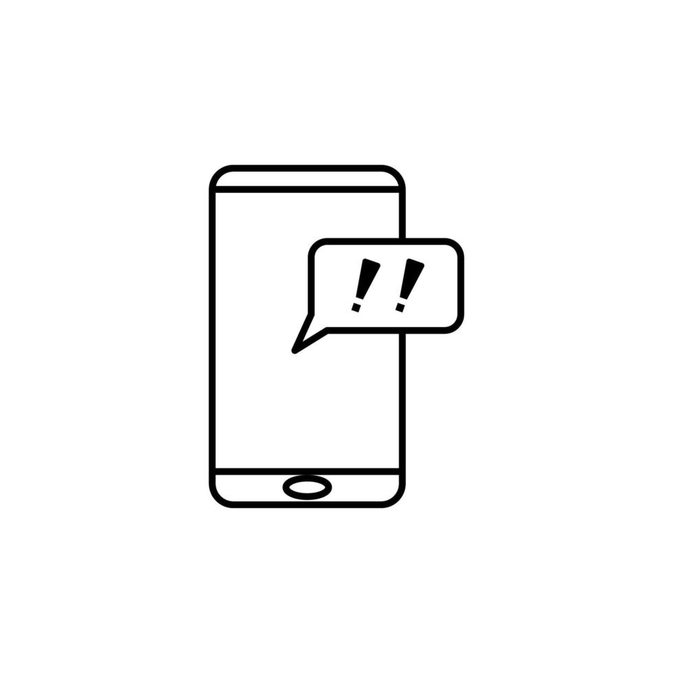 exclamation de une intelligent téléphone vecteur icône illustration