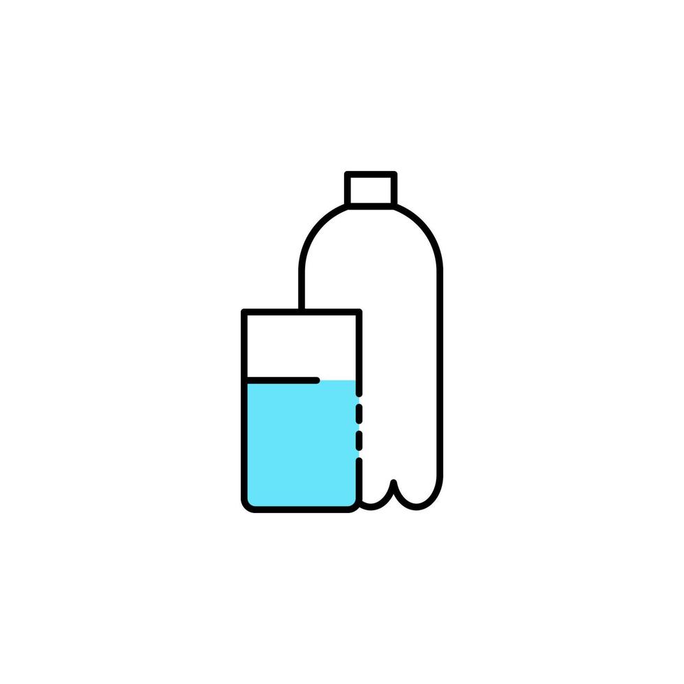 énergie boire, sport, l'eau vecteur icône illustration