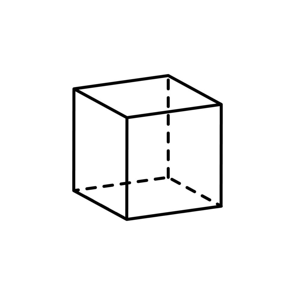 géométrique formes, cube vecteur icône illustration