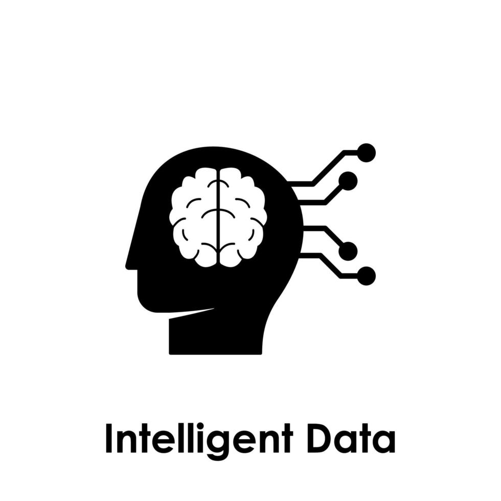 avait, cerveau, schème vecteur icône illustration