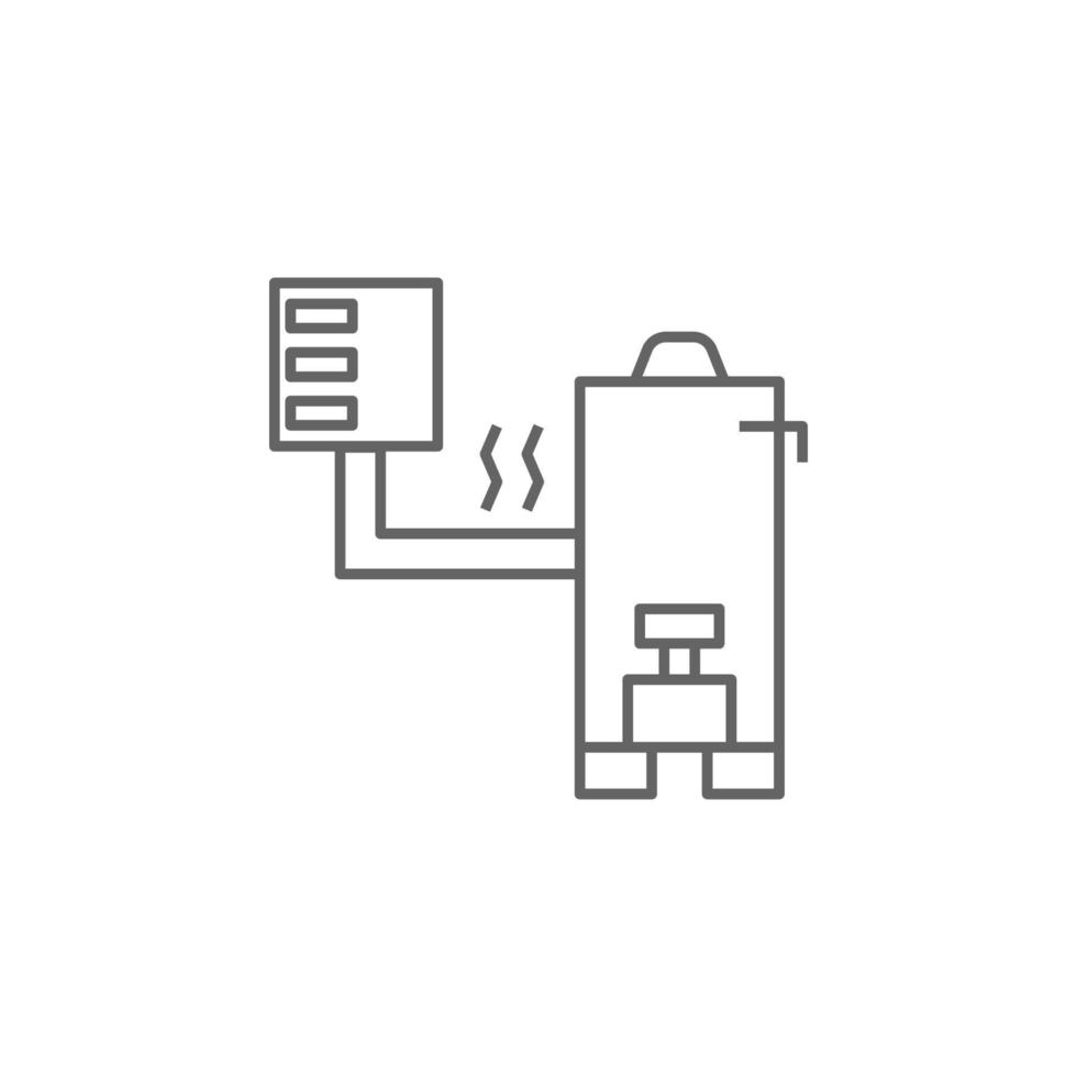 plombier, chauffe-eau vecteur icône illustration