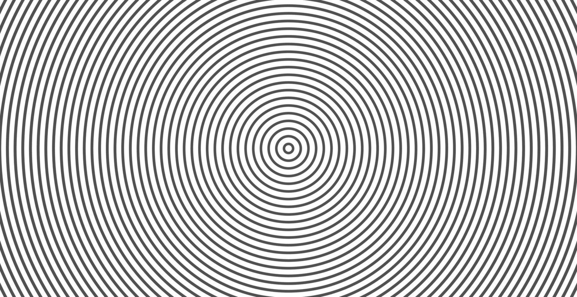 cercle concentrique. illustration pour onde sonore. motif de ligne de cercle abstrait. graphiques en noir et blanc vecteur