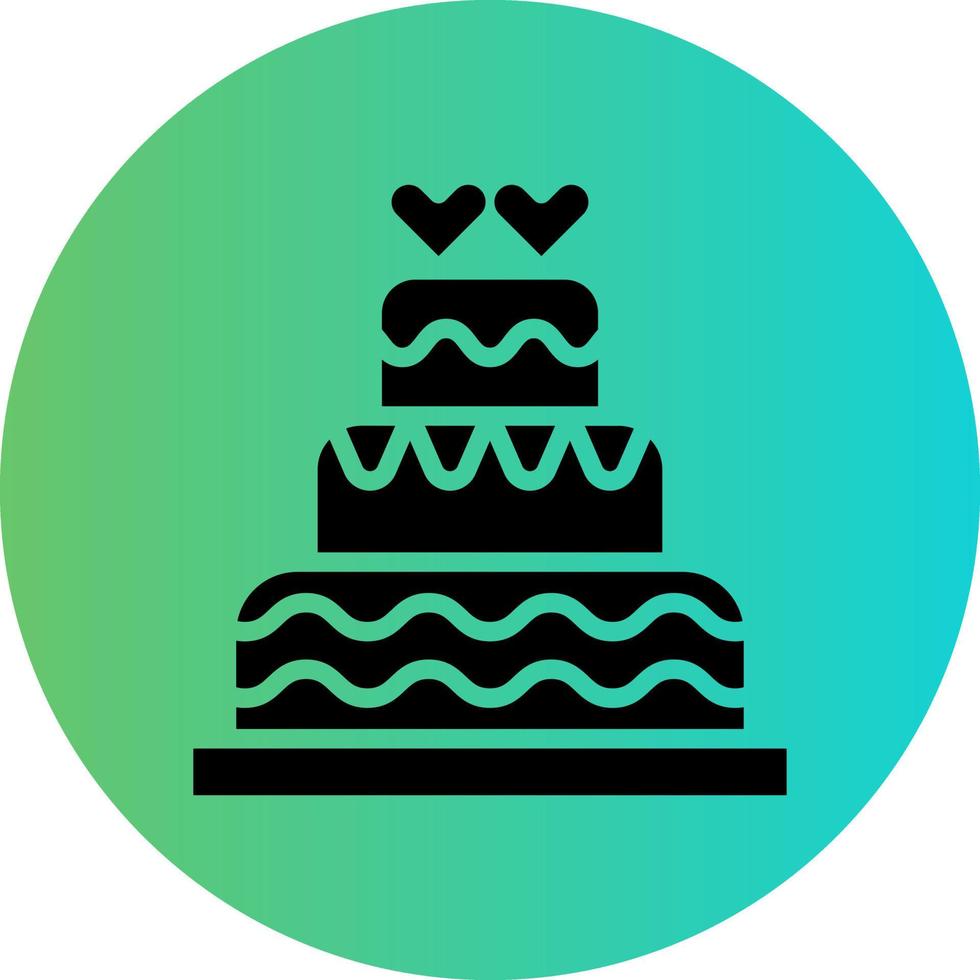 conception d'icône de vecteur de gâteau de mariage