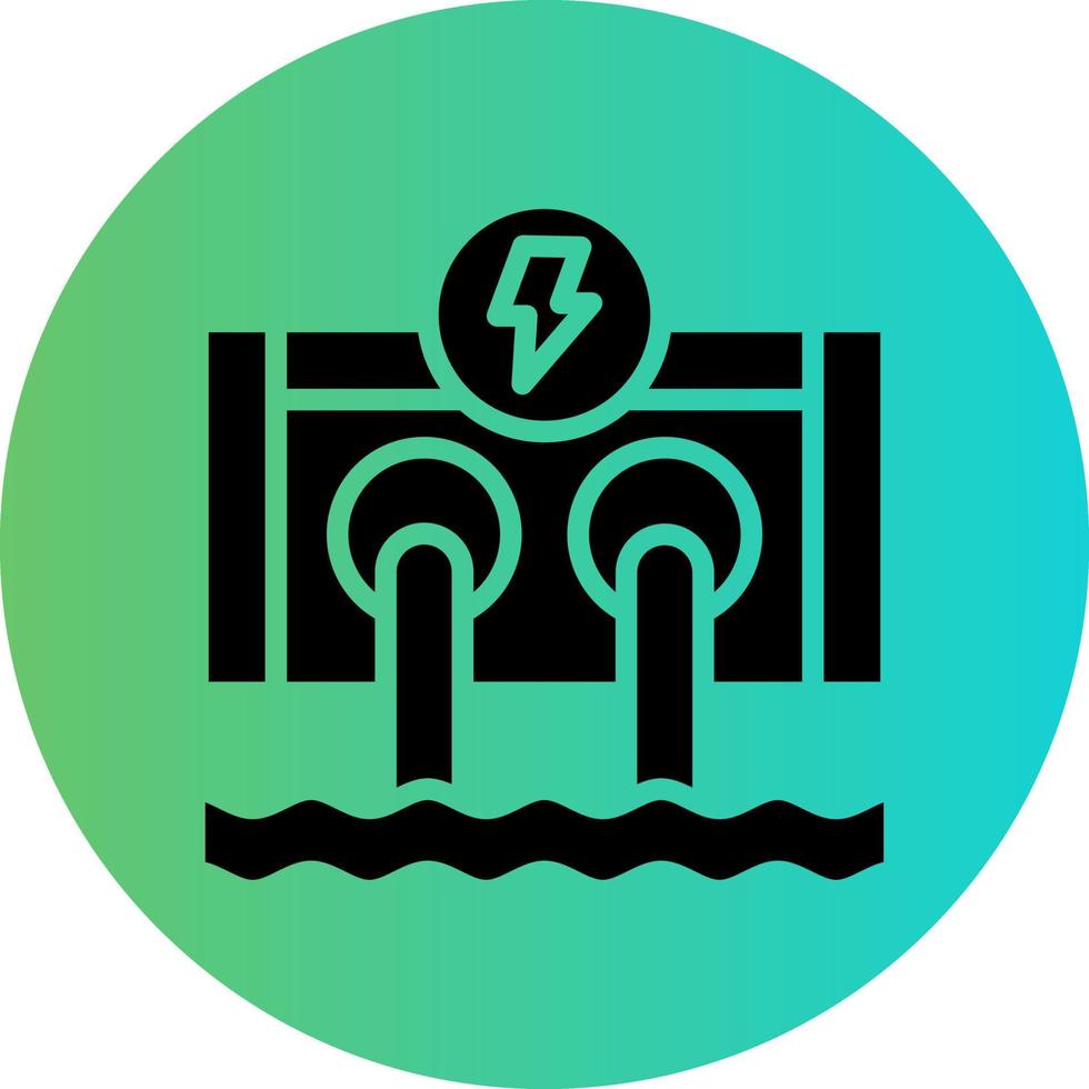 conception d'icône de vecteur d'énergie hydroélectrique