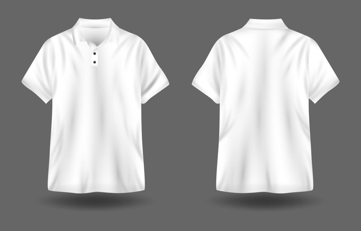 blanc 3d polo chemise maquette vecteur