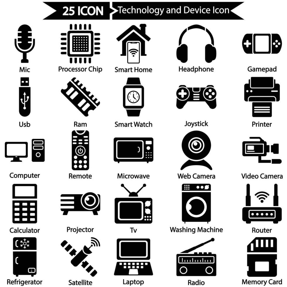 La technologie et dispositif icône vecteur