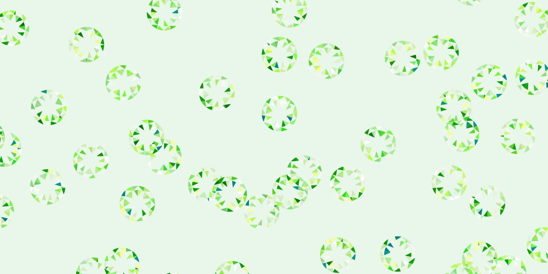 modèle vectoriel vert clair, jaune avec des cercles.