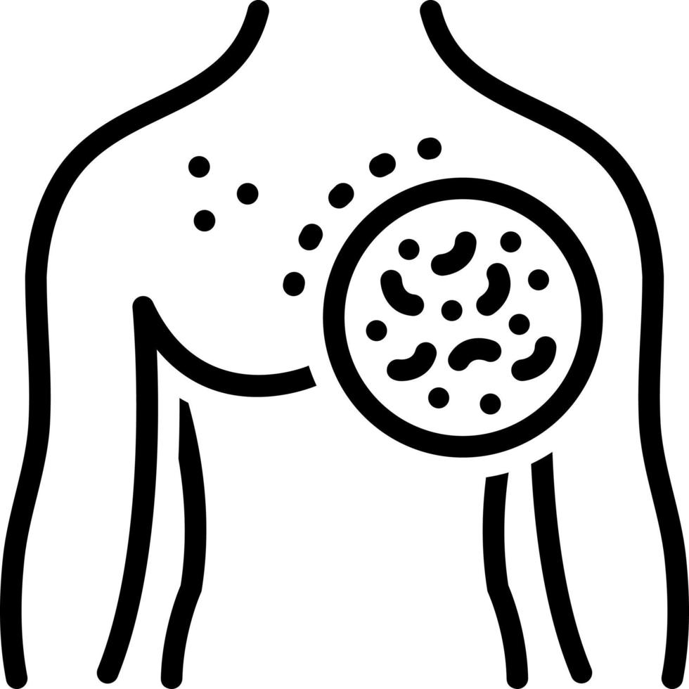 ligne icône pour maladies vecteur