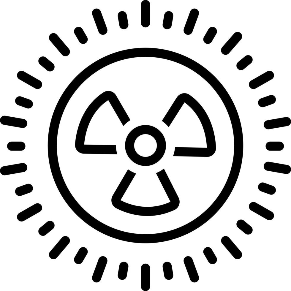 icône de la ligne pour le nucléaire vecteur