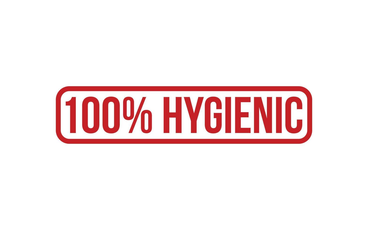 100 pour cent hygiénique caoutchouc timbre joint vecteur