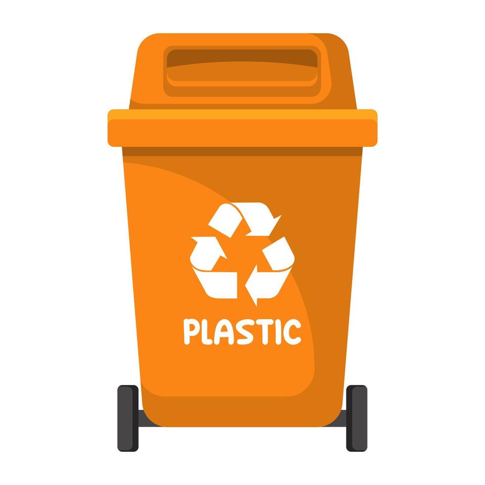 des ordures récipient pour Plastique déchets, vecteur illustration