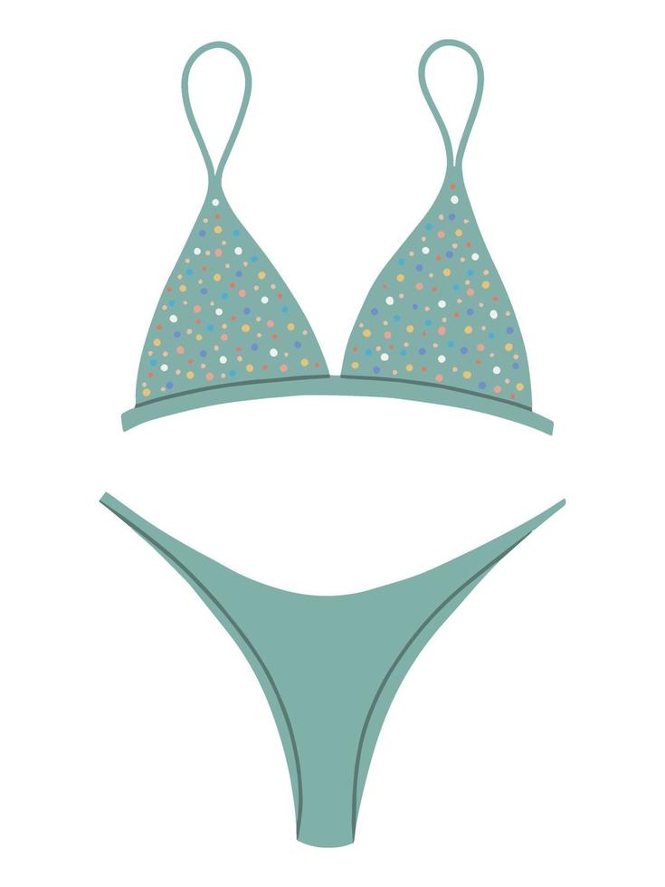 maillot de bain femme deux pièces vecteur