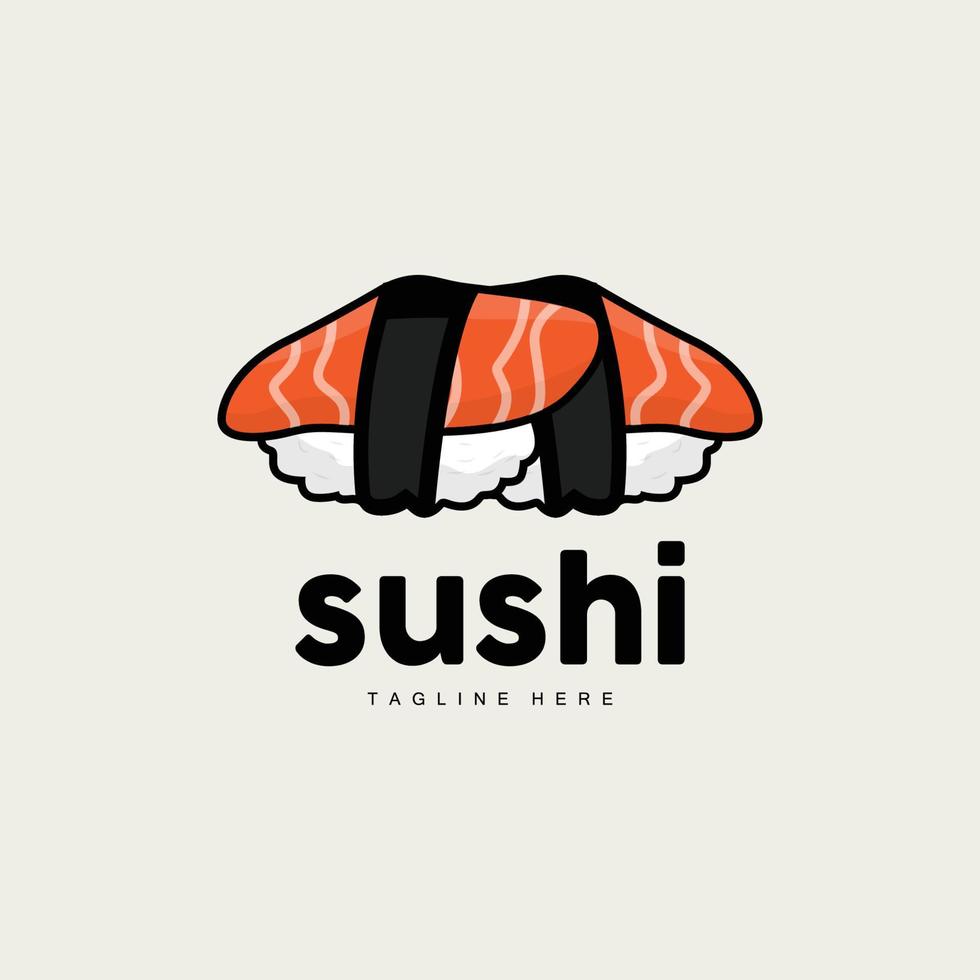 Sushi logo, Japonais vite nourriture conception, vecteur icône modèle symbole