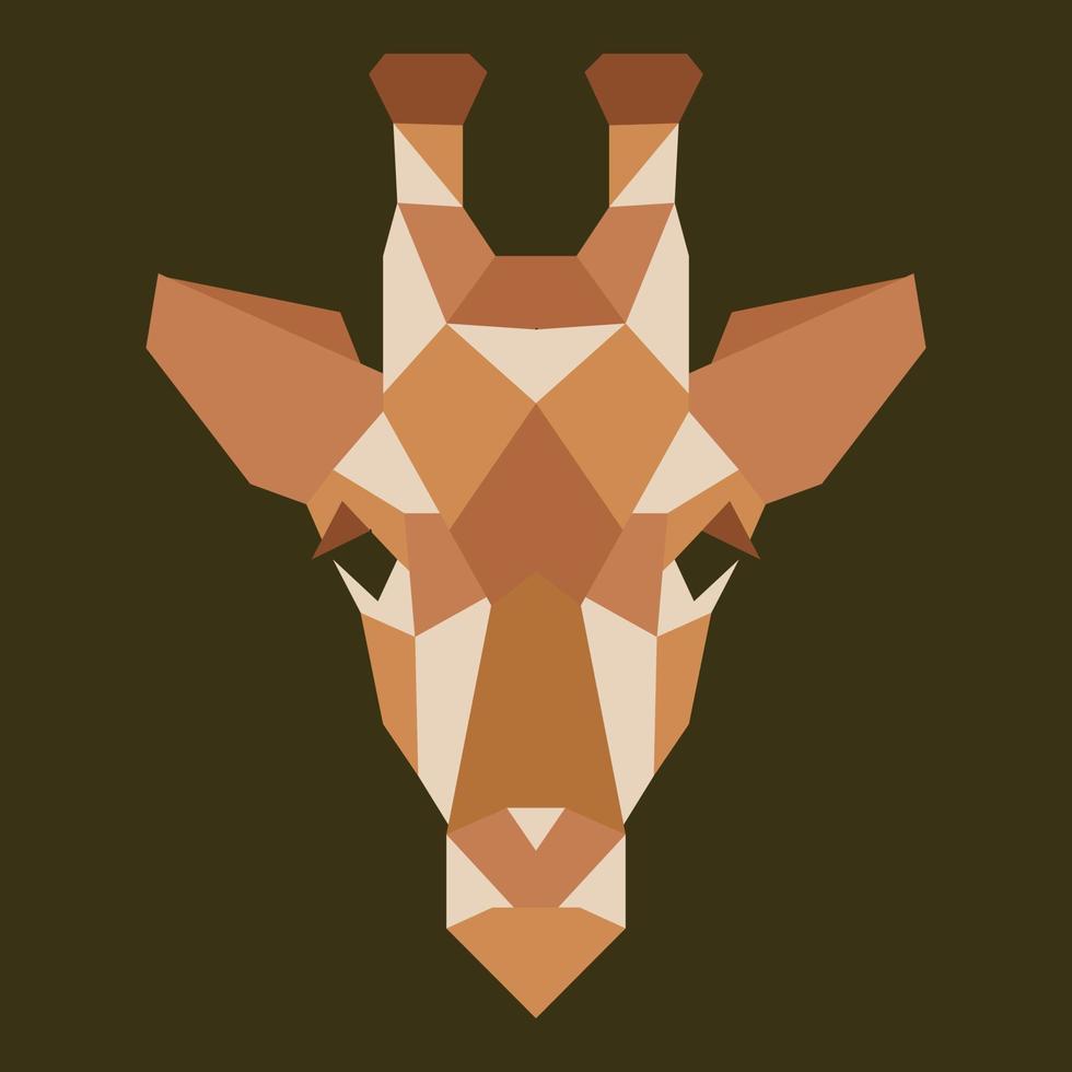 polygonal girafe vecteur illustration sur foncé Contexte