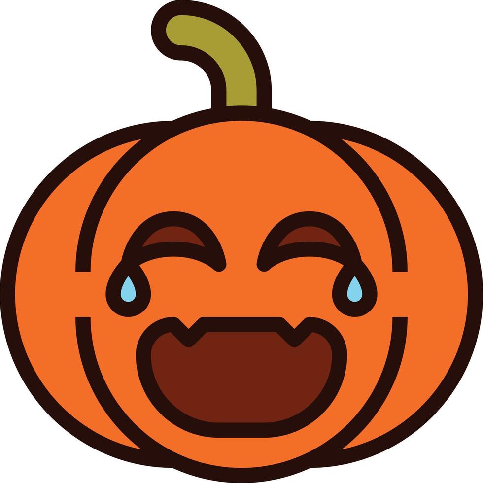 emoji citrouille Halloween vecteur