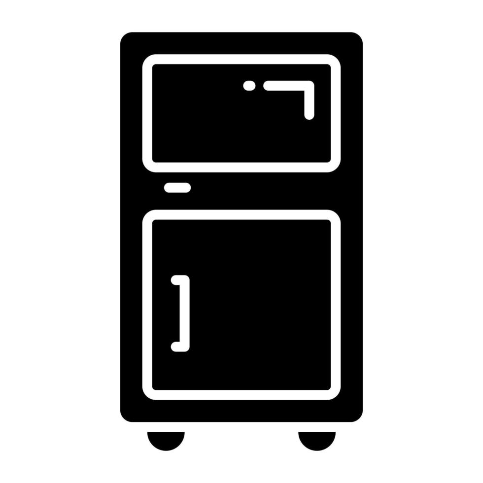 frigo vecteur conception dans moderne style, Accueil appareils électroménagers icône