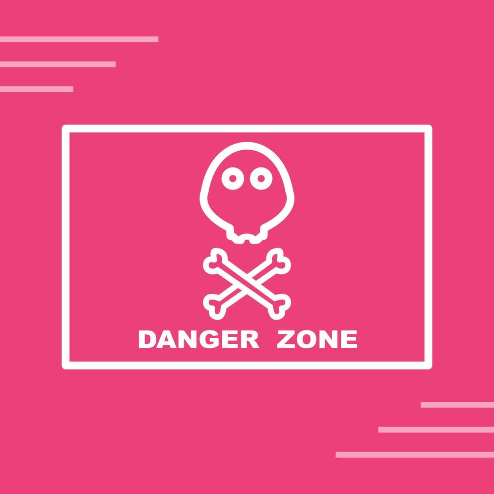 icône de vecteur de zone de danger