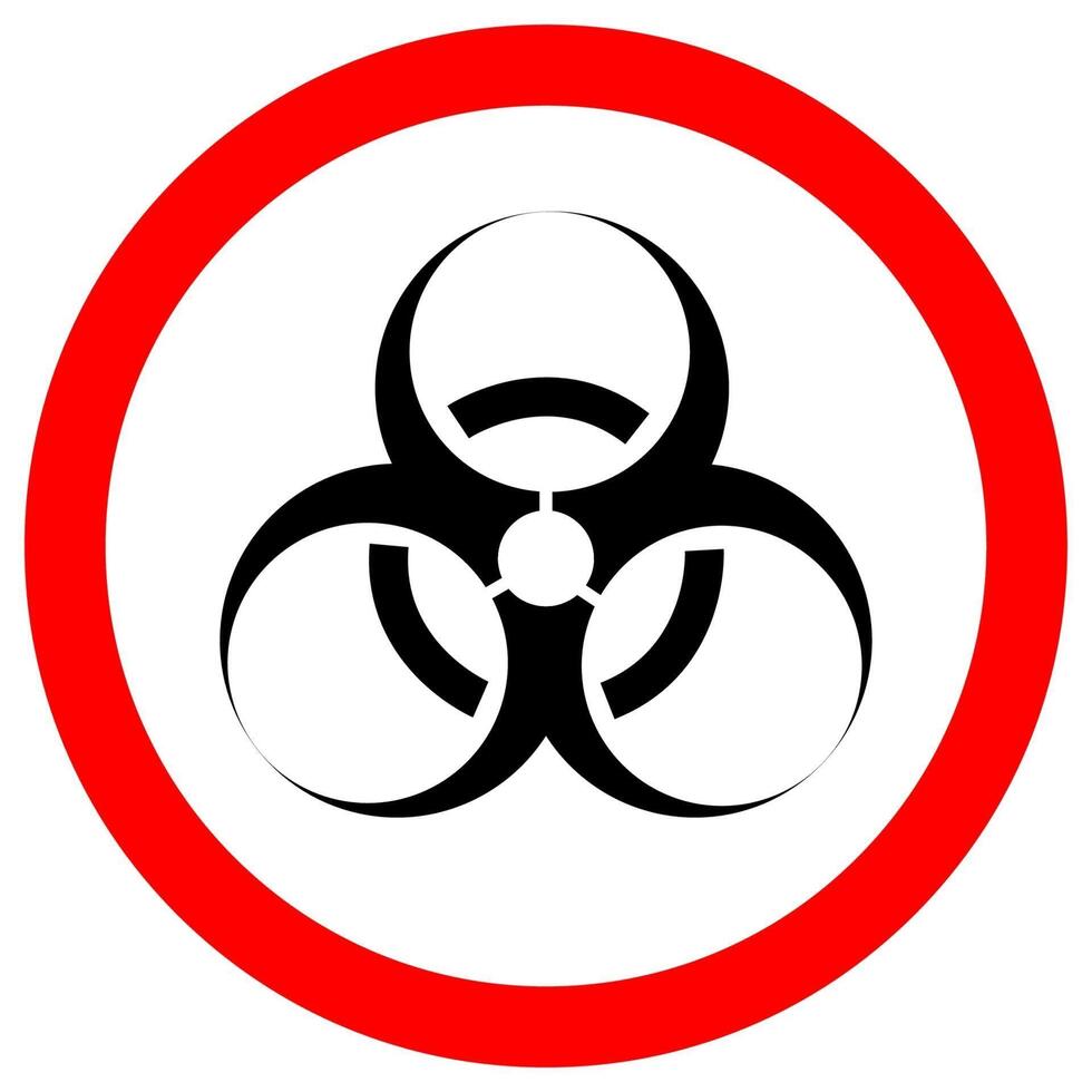 signe de symbole de danger biologique vecteur