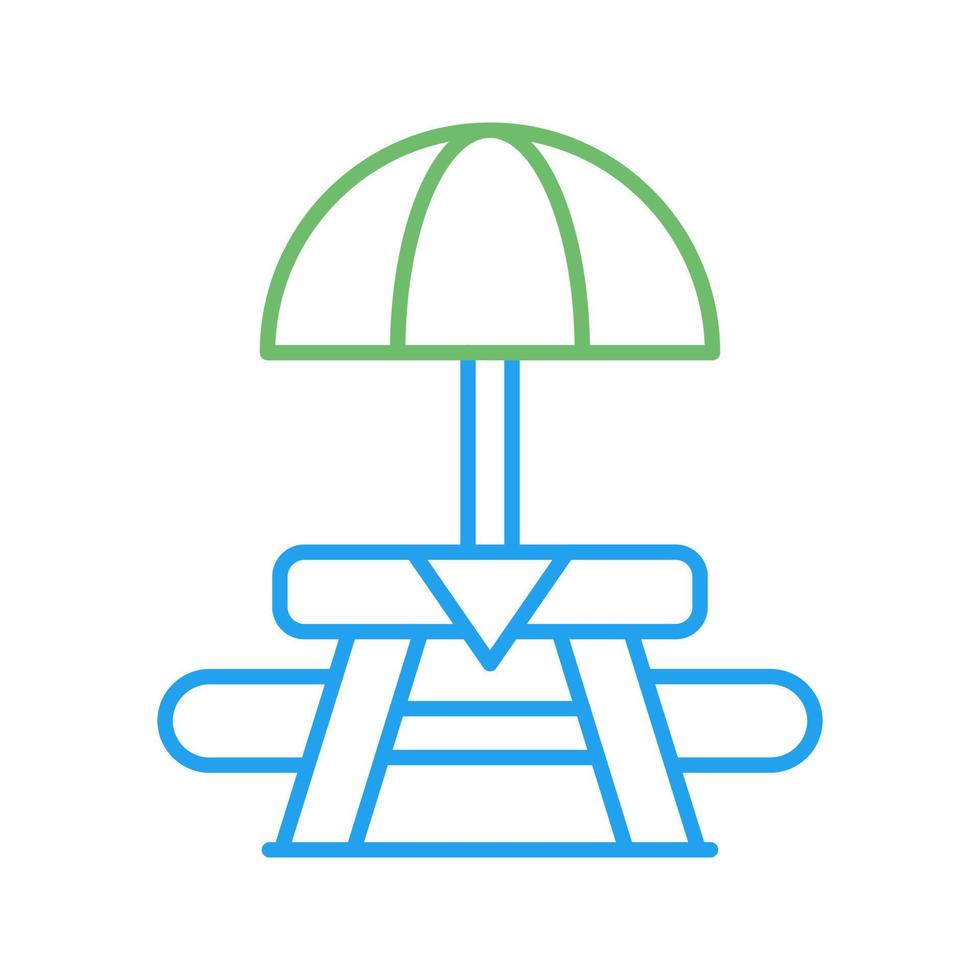 icône de vecteur de table de pique-nique