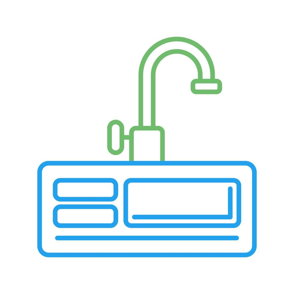 icône de vecteur d'évier de cuisine