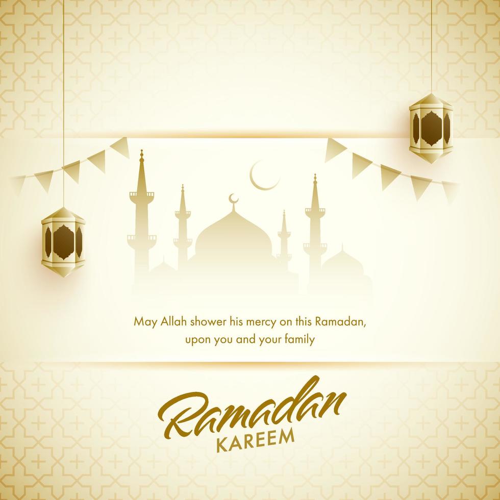 islamique saint mois de Ramadan kareem ou ramazan kareem concept. vecteur
