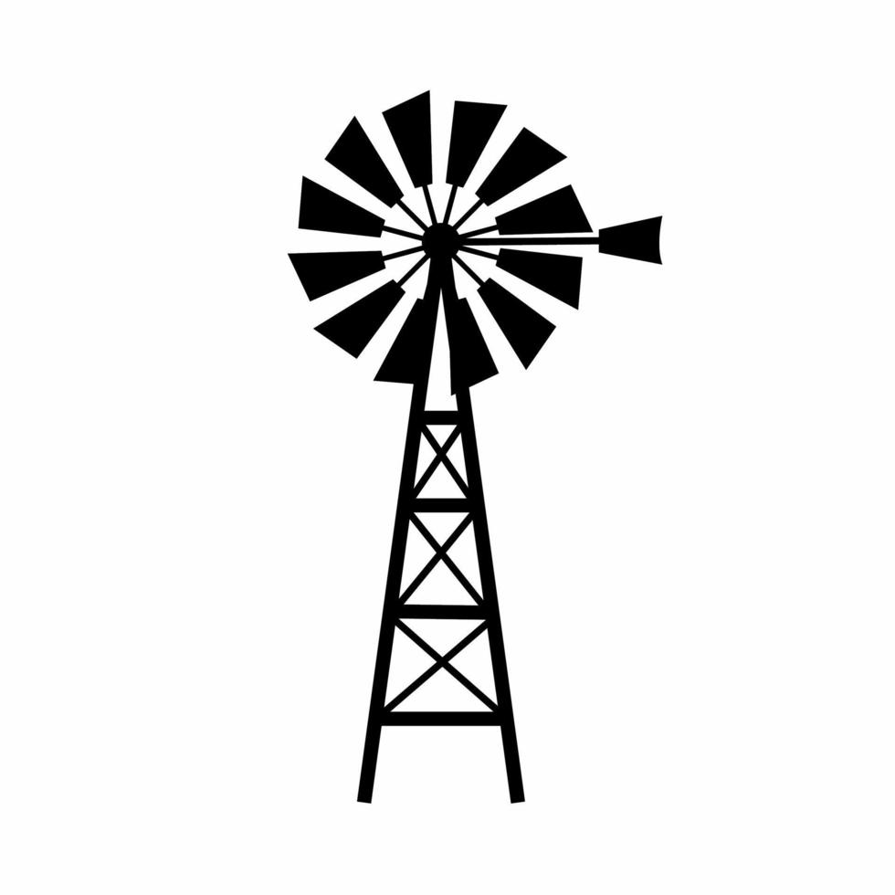 Moulin à vent icône vecteur Facile illustration. Stock vecteur.