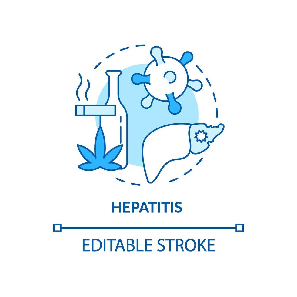 icône de concept d & # 39; hépatite vecteur