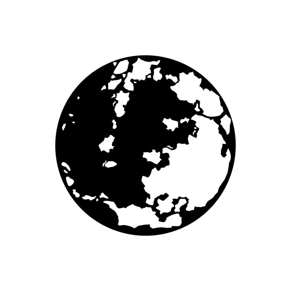 lune icône vecteur. plein lune illustration signe. planète symbole ou logo. vecteur