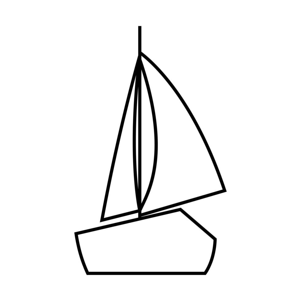 voilier icône vecteur. yacht illustration signe. voile navire symbole. voilier logo. vecteur